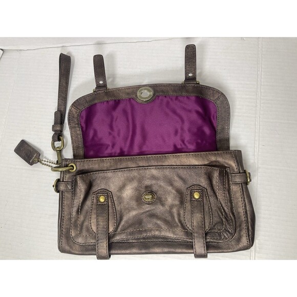 Coach Legacy Garcia Oversized Clutch 12707 Bronze Leather Brass Hardware - Picture 5 of 9